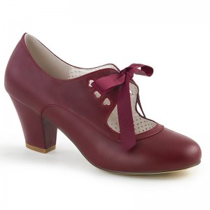 Burgundy Pleaser Wiggle-32 Women's Pumps | AUSTRALIA XYOUZ