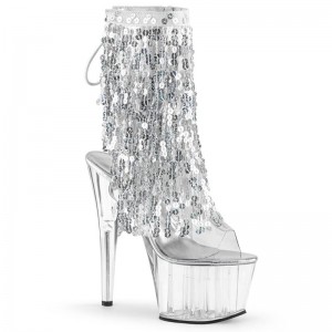 Clear Pleaser Adore-1017SQF Women's Heels Boots | AU UHCFGDN