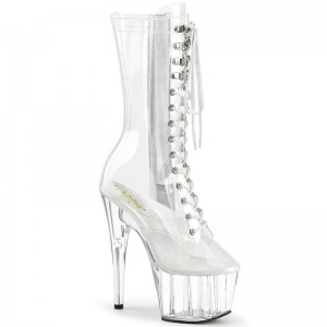 Clear Pleaser Adore-1050C Women's Heels Boots | AUSTRALIA NJMVW