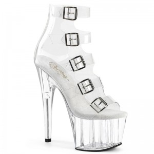 Clear Pleaser Adore-700-33C Women's Platform Heels Sandals | AUSTRALIA FUKAR