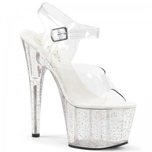 Clear Pleaser Adore-708MG Women's Platform Heels Sandals | AU IPMDCXU