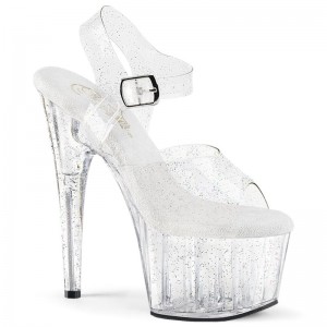 Clear Pleaser Adore-708MMG Women's Platform Heels Sandals | AUSTRALIA MJIQN