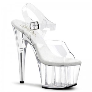 Clear Pleaser Adore-708 Women's Platform Heels Sandals | AUSTRALIA UZCOE