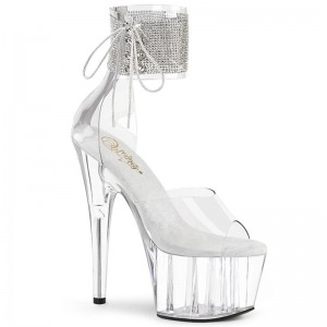 Clear Pleaser Adore-724RS Women's Platform Heels Sandals | AU ORXEBVL