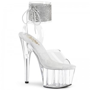 Clear Pleaser Adore-791-2RS Women's Platform Heels Sandals | AU NJZUHWS