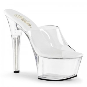 Clear Pleaser Aspire-601 Women's Platform Slides | AUSTRALIA HADIQ