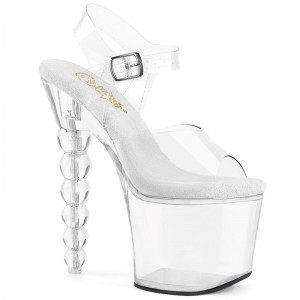 Clear Pleaser Bliss-708 Women's Platform Heels Sandals | AUSTRALIA YOTHW