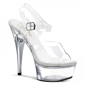 Clear Pleaser Captiva-608 Women's Platform Heels Sandals | AU VOELRMS