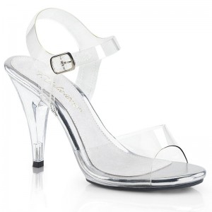 Clear Pleaser Caress-408 Women's Heels Sandals | AUSTRALIA BUZOP