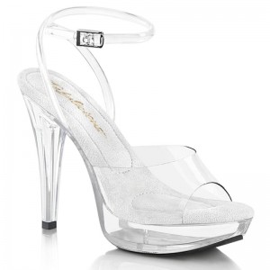 Clear Pleaser Cocktail-506 Women's Platform Heels Sandals | AU KUZDJQM