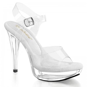 Clear Pleaser Cocktail-508 Women's Platform Heels Sandals | AU XWJKFLG