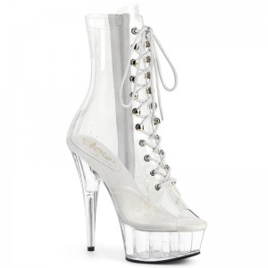 Clear Pleaser Delight-1021C Women's Heels Boots | AUSTRALIA MVJZE