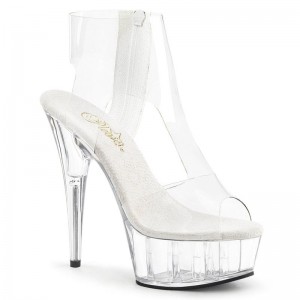 Clear Pleaser Delight-633 Women's Platform Heels Sandals | AUSTRALIA ZIAVM