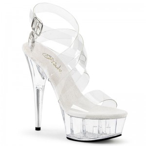 Clear Pleaser Delight-635 Women's Platform Heels Sandals | AU PUHYVDN