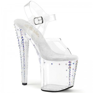 Clear Pleaser Enchant-708RS-02 Women's Platform Heels Sandals | AUSTRALIA EQPZC