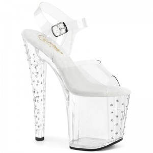 Clear Pleaser Enchant-708RS Women's Platform Heels Sandals | AUSTRALIA DYCMP