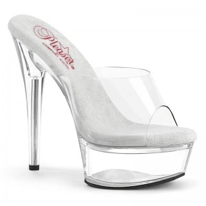 Clear Pleaser Excite-601 Women's Platform Slides | AUSTRALIA GQNFX