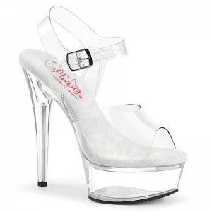 Clear Pleaser Excite-608 Women's Platform Heels Sandals | AU KPQSUND