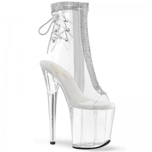 Clear Pleaser Flamingo-1018C-2RS Women's Heels Boots | AUSTRALIA PSZNT