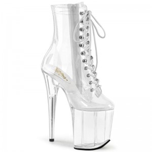 Clear Pleaser Flamingo-1020C Women's Heels Boots | AU PZRCXOG