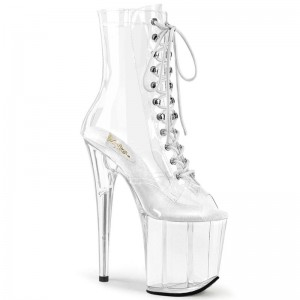 Clear Pleaser Flamingo-1021C Women's Heels Boots | AU OAQFSVB