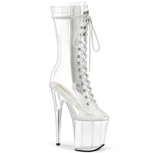 Clear Pleaser Flamingo-1050C Women's Heels Boots | AU ZIOFDGP