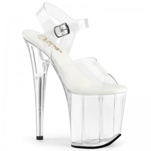 Clear Pleaser Flamingo-808VL Women's Platform Heels Sandals | AU AUOLFYZ