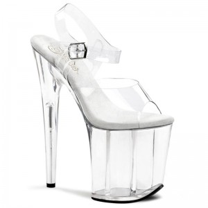 Clear Pleaser Flamingo-808 Women's Platform Heels Sandals | AUSTRALIA LKCHY