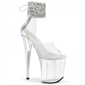 Clear Pleaser Flamingo-824RS Women's Platform Heels Sandals | AU IUPNKOA