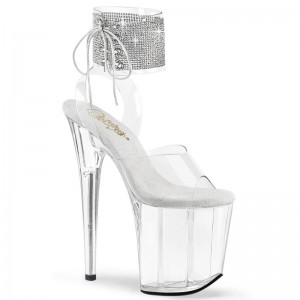 Clear Pleaser Flamingo-891-2RS Women's Platform Heels Sandals | AU FESOCAH