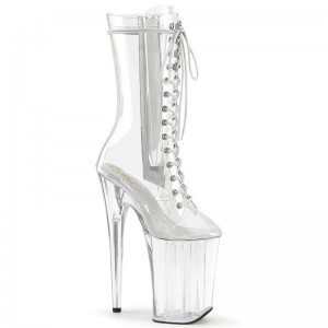 Clear Pleaser Infinity-1050C Women's Heels Boots | AU MOYCIVJ