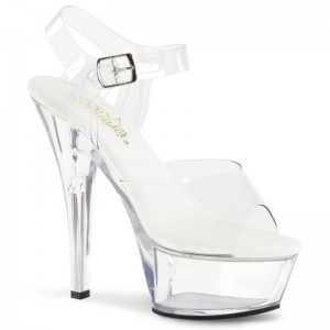 Clear Pleaser Kiss-208VL Women's Platform Heels Sandals | AUSTRALIA QEUIO