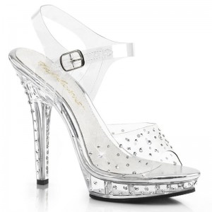 Clear Pleaser Lip-108RS Women's Heels Sandals | AUSTRALIA HDQGW