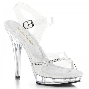 Clear Pleaser Lip-108R Women's Heels Sandals | AU YJEACKF