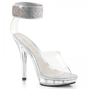 Clear Pleaser Lip-142 Women's Heels Sandals | AU KXEPVBR