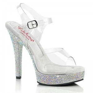 Clear Pleaser Majesty-508DM Women's Platform Heels Sandals | AU MLPARDZ