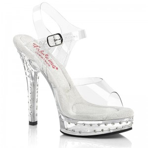 Clear Pleaser Majesty-508SDT Women's Platform Heels Sandals | AUSTRALIA OLZGM