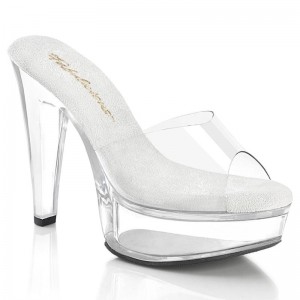 Clear Pleaser Martini-501 Women's Platform Slides | AUSTRALIA ZSQWE