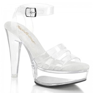 Clear Pleaser Martini-505 Women's Platform Heels Sandals | AU FAKJSRL