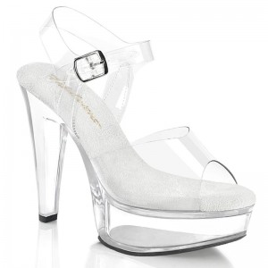 Clear Pleaser Martini-508 Women's Platform Heels Sandals | AUSTRALIA NJVUX