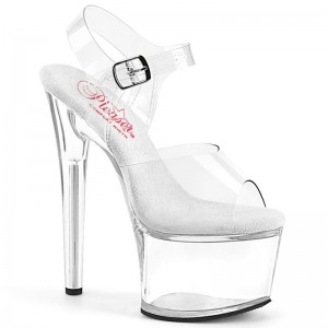 Clear Pleaser Passion-708 Women's Platform Heels Sandals | AU LSQXNMU