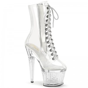 Clear Pleaser Spectator-1040C Women's Heels Boots | AU IOWJXVE