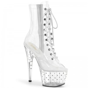 Clear Pleaser Stardust-1021C-7 Women's Heels Boots | AUSTRALIA RYJVX