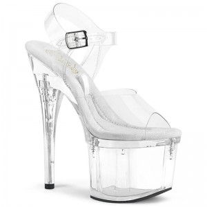 Clear Pleaser Treasure-708EST Women's Platform Heels Sandals | AUSTRALIA WGYAI