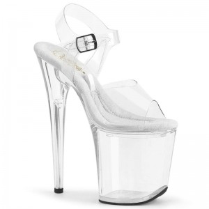 Clear Pleaser Treasure-808FLA Women's Platform Heels Sandals | AUSTRALIA VWIYA