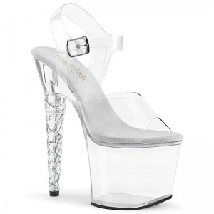 Clear Pleaser Unicorn-708RSH Women's Platform Heels Sandals | AU SKZMBOH