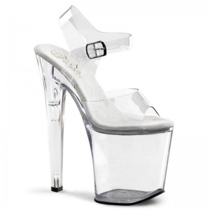 Clear Pleaser Xtreme-808 Women's Platform Heels Sandals | AUSTRALIA JWMYH