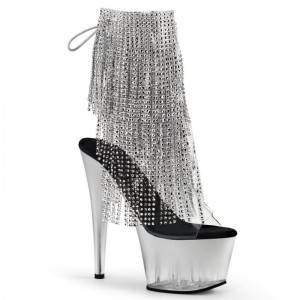 Clear / Silver Pleaser Adore-1017RSFT Women's Heels Boots | AUSTRALIA KIESQ