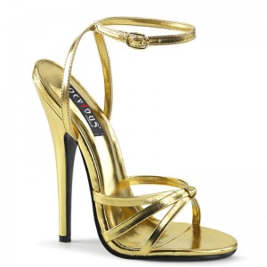 Gold Pleaser Domina-108 Women's Heels Sandals | AUSTRALIA FSZUH