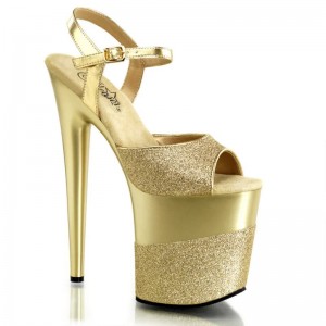 Gold Pleaser Flamingo-809-2G Women's Platform Heels Sandals | AU MXWZVJP